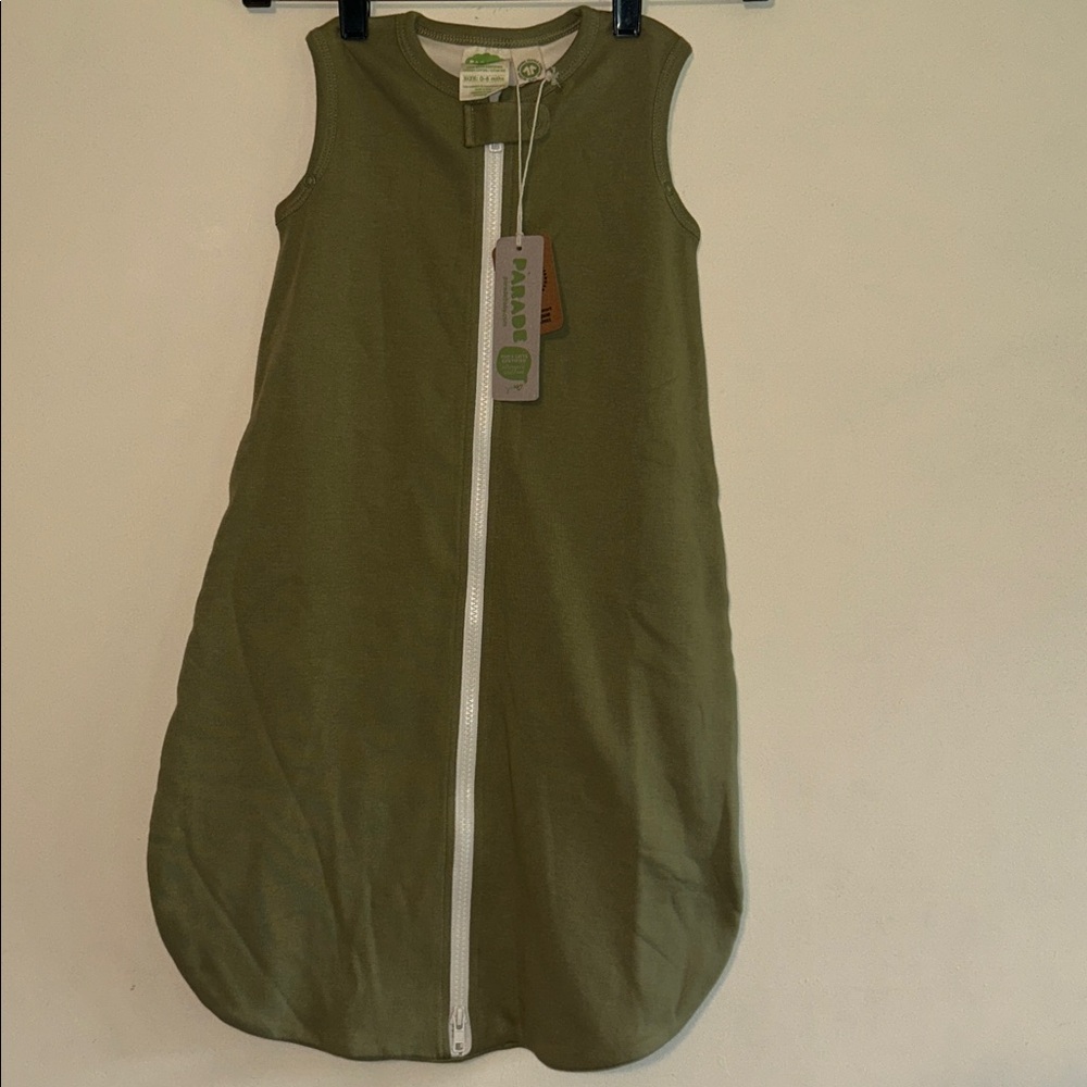 Parade Baby Organic Sleep Sack - Olive - NWT - 0-6 Months